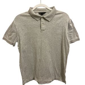 Banana Republic Gray Polo Shirt Casual Cotton Blend